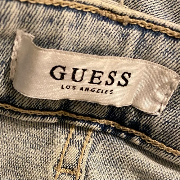 GUESS BLUE DENIM MID RISE SKINNY JEANS - Picture 7 of 7
